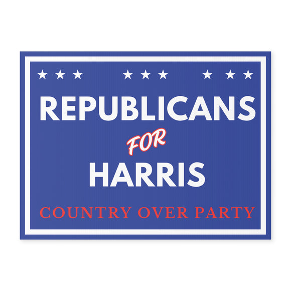 Republicans for Harris Yard Sign